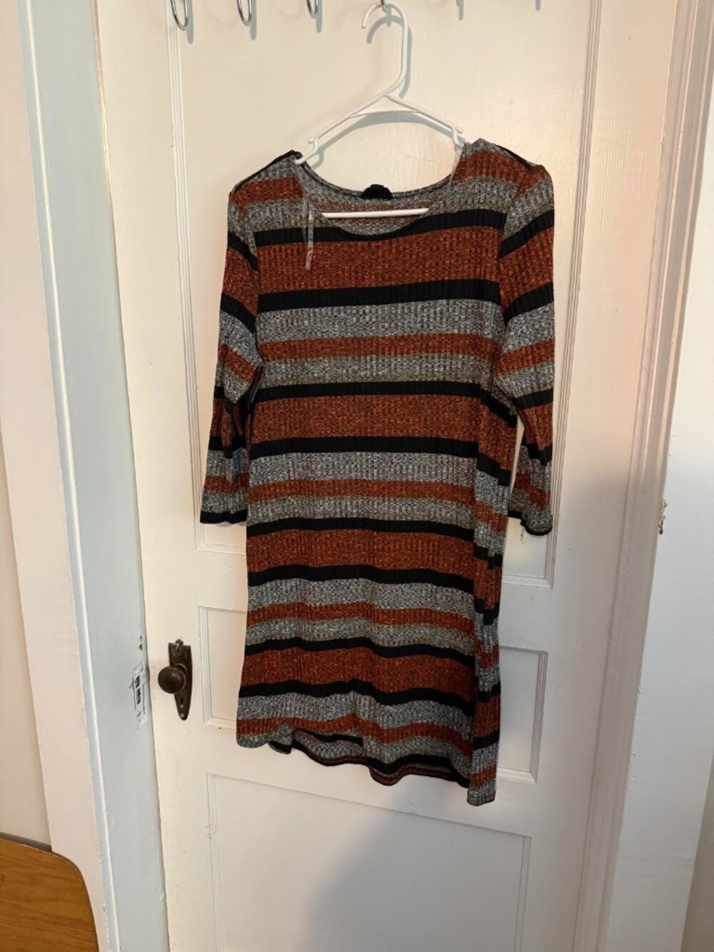 Striped Knit Tunic Dress